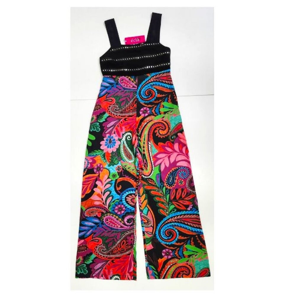 Ecla Women's Multicoloured Sleeveless Jumper W/Silver Embellishments Size L